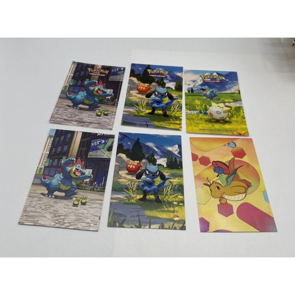 Pokémon Art Card Feraligatr #0160/Darumaka #0554/Dragonite #0149 &Stickers Preow